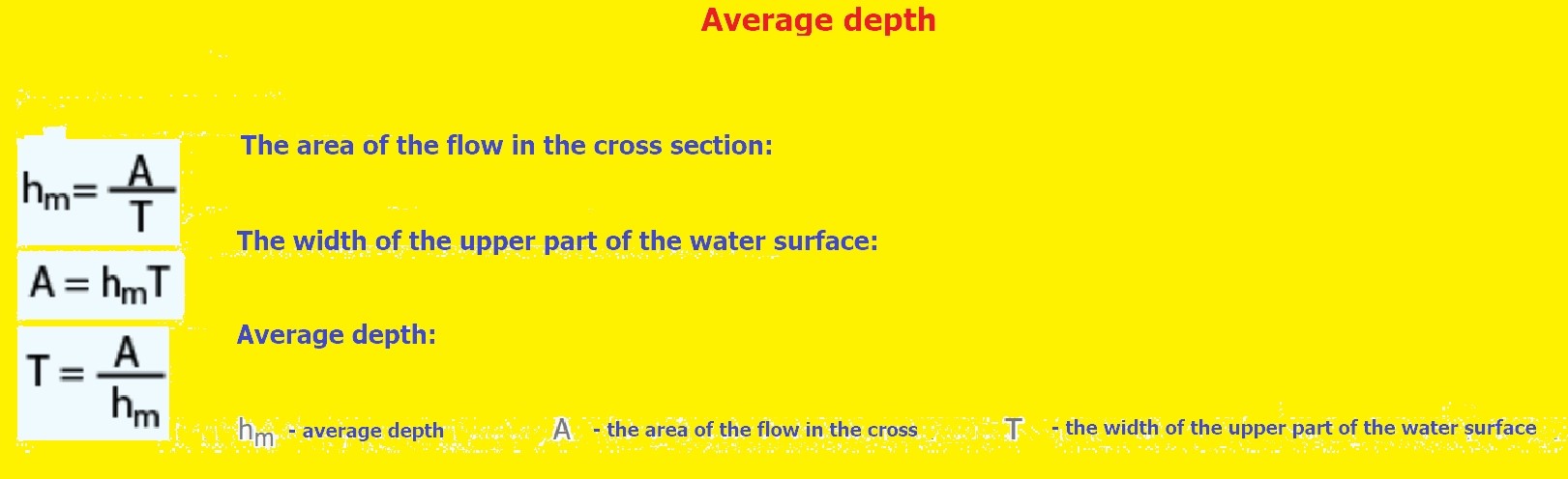 Average depth